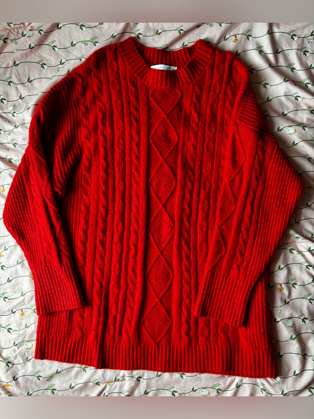 Altar'd State Nicole Cable Knit Oversized Sweater